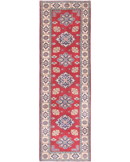 Kazak 2' 10" X 9' 10" Hand Knotted Wool Rug 2' 10" X 9' 10" (86 X 300) / Red / Wool