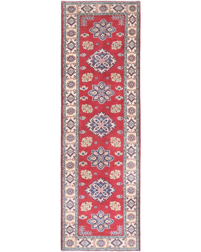 Kazak 2' 10" X 9' 10" Hand Knotted Wool Rug 2' 10" X 9' 10" (86 X 300) / Red / Wool