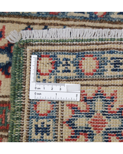 Kazak 2' 1" X 5' 8" Hand Knotted Wool Rug 2' 1" X 5' 8" (63 X 173) / Green / Wool