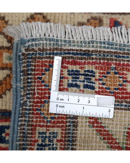 Kazak 2' 10" X 4' 8" Hand Knotted Wool Rug 2' 10" X 4' 8" (86 X 142) / Blue / Wool