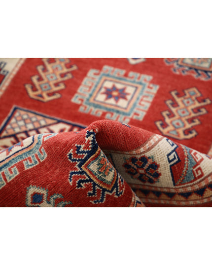 Kazak 3' 2" X 5' 0" Hand Knotted Wool Rug 3' 2" X 5' 0" (97 X 152) / Red / Wool