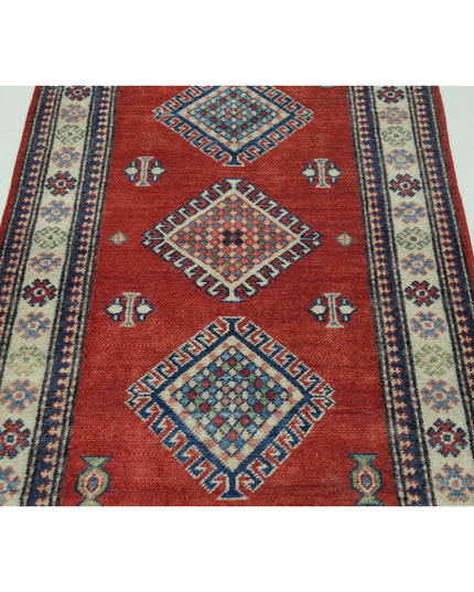 Kazak 2' 11" X 4' 11" Hand Knotted Wool Rug 2' 11" X 4' 11" (89 X 150) / Red / Wool