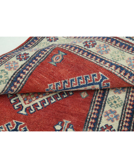 Kazak 2' 11" X 4' 11" Hand Knotted Wool Rug 2' 11" X 4' 11" (89 X 150) / Red / Wool