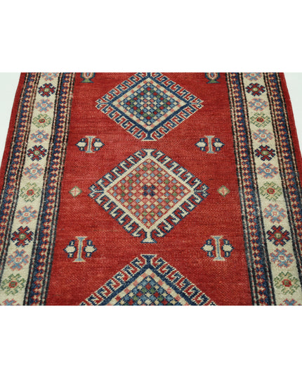 Kazak 3' 0" X 4' 9" Hand Knotted Wool Rug 3' 0" X 4' 9" (91 X 145) / Red / Wool