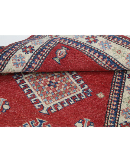 Kazak 2' 1" X 4' 11" Hand Knotted Wool Rug 2' 1" X 4' 11" (63 X 150) / Red / Wool