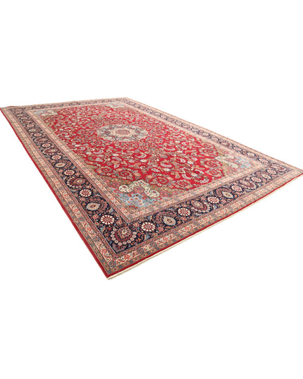 Kerman 10' 11" X 16' 6" Hand Knotted Wool Rug 10' 11" X 16' 6" (333 X 503) / Red / Wool