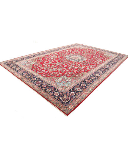 Kerman 10' 11" X 16' 6" Hand Knotted Wool Rug 10' 11" X 16' 6" (333 X 503) / Red / Wool