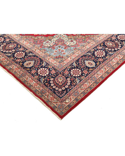 Kerman 10' 11" X 16' 6" Hand Knotted Wool Rug 10' 11" X 16' 6" (333 X 503) / Red / Wool