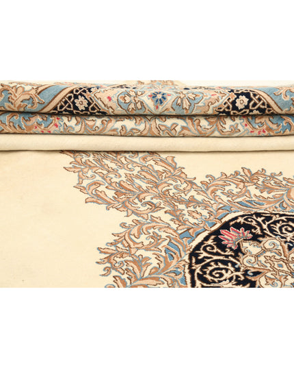 Kerman 9' 11" X 13' 8" Hand Knotted Wool Rug 9' 11" X 13' 8" (302 X 417) / Ivory / Wool