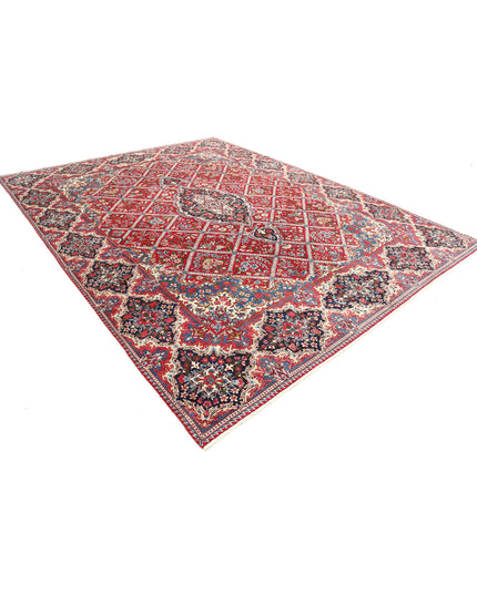 Kerman 9' 9" X 12' 9" Hand Knotted Wool Rug 9' 9" X 12' 9" (297 X 389) / Red / Wool