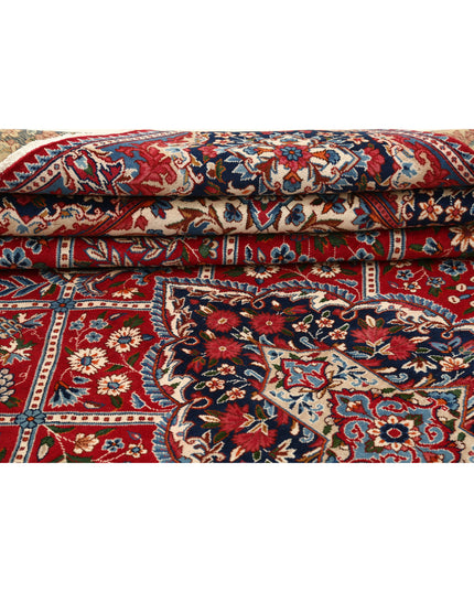 Kerman 9' 9" X 12' 9" Hand Knotted Wool Rug 9' 9" X 12' 9" (297 X 389) / Red / Wool