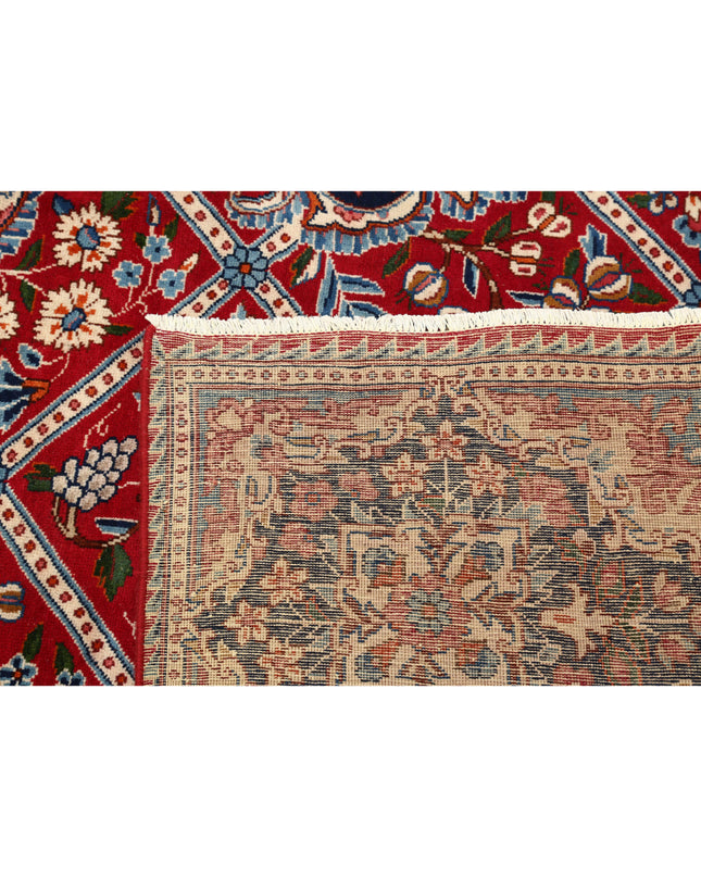 Kerman 9' 9" X 12' 9" Hand Knotted Wool Rug 9' 9" X 12' 9" (297 X 389) / Red / Wool