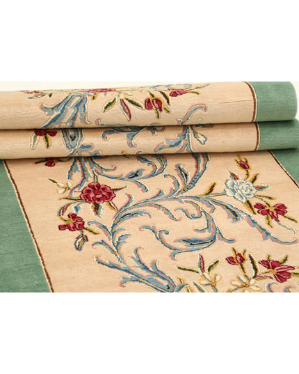 Kerman 3' 3" X 14' 2" Hand Knotted Wool Rug 3' 3" X 14' 2" (99 X 432) / Beige / Wool