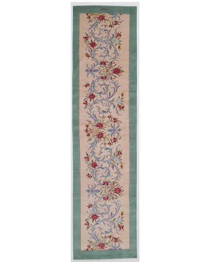 Kerman 3' 3" X 14' 2" Hand Knotted Wool Rug 3' 3" X 14' 2" (99 X 432) / Beige / Wool