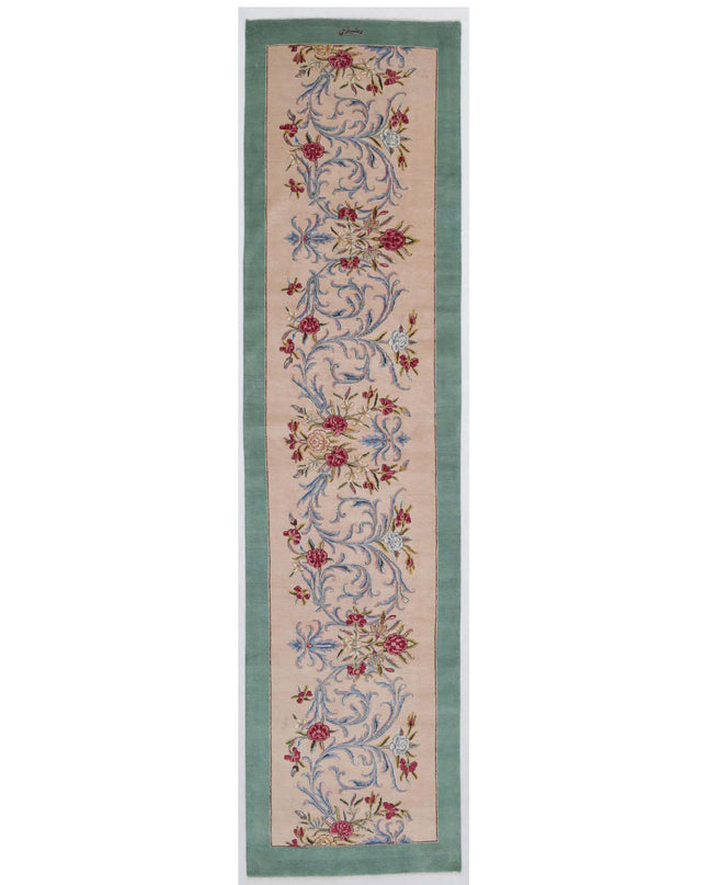 Kerman 3' 3" X 14' 2" Hand Knotted Wool Rug 3' 3" X 14' 2" (99 X 432) / Beige / Wool