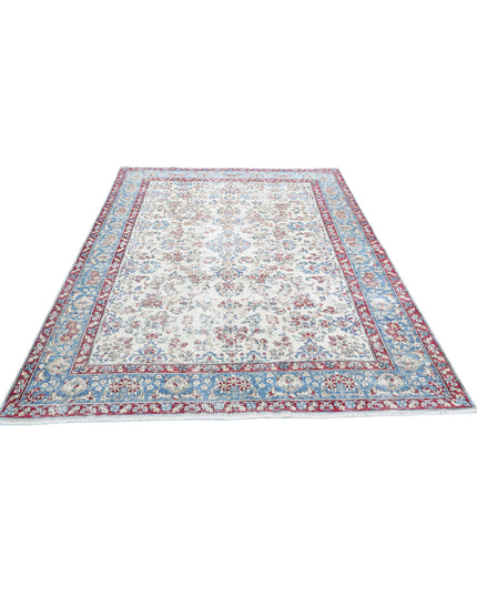 Kerman 5' 10" X 8' 6" Hand Knotted Wool Rug 5' 10" X 8' 6" (178 X 259) / Ivory / Wool