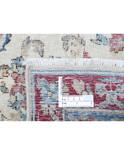 Kerman 5' 10" X 8' 6" Hand Knotted Wool Rug 5' 10" X 8' 6" (178 X 259) / Ivory / Wool