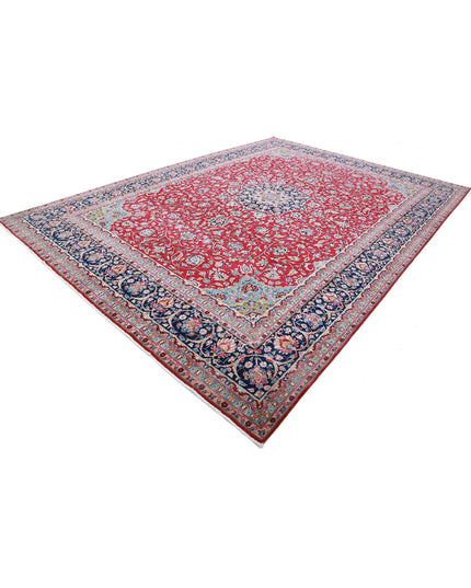 Kerman 9' 10" X 13' 8" Hand Knotted Wool Rug 9' 10" X 13' 8" (300 X 417) / Red / Wool