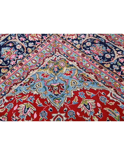 Kerman 9' 10" X 13' 8" Hand Knotted Wool Rug 9' 10" X 13' 8" (300 X 417) / Red / Wool