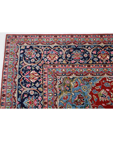 Kerman 9' 10" X 13' 8" Hand Knotted Wool Rug 9' 10" X 13' 8" (300 X 417) / Red / Wool