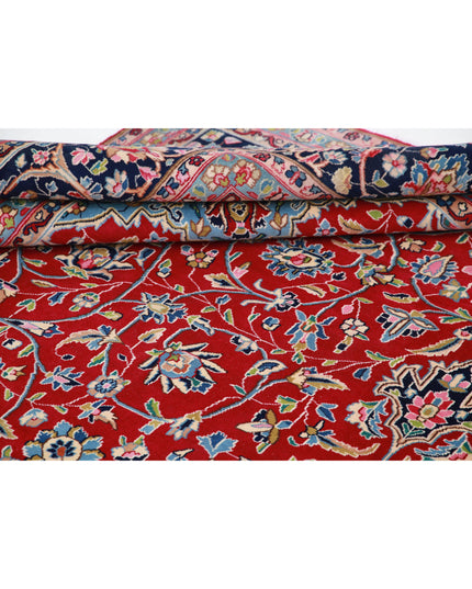 Kerman 9' 10" X 13' 8" Hand Knotted Wool Rug 9' 10" X 13' 8" (300 X 417) / Red / Wool
