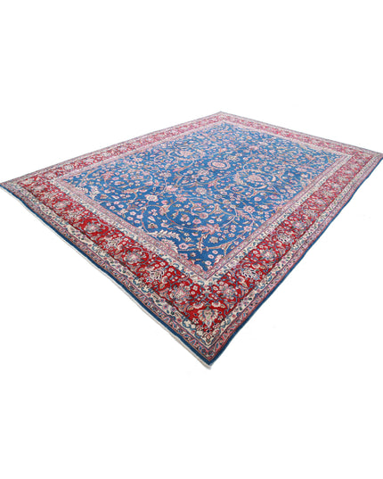 Kerman 9' 9" X 13' 5" Hand Knotted Wool Rug 9' 9" X 13' 5" (297 X 409) / Blue / Wool
