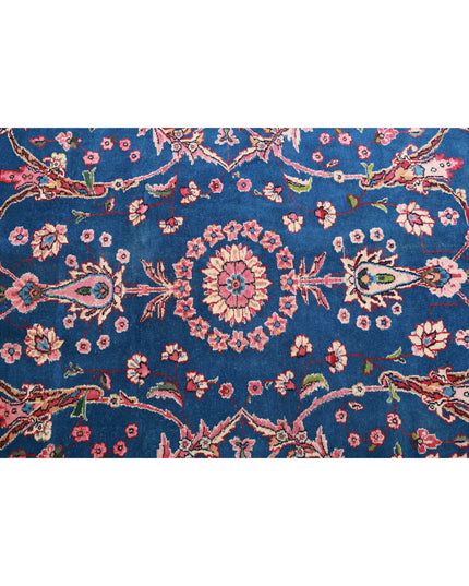 Kerman 9' 9" X 13' 5" Hand Knotted Wool Rug 9' 9" X 13' 5" (297 X 409) / Blue / Wool