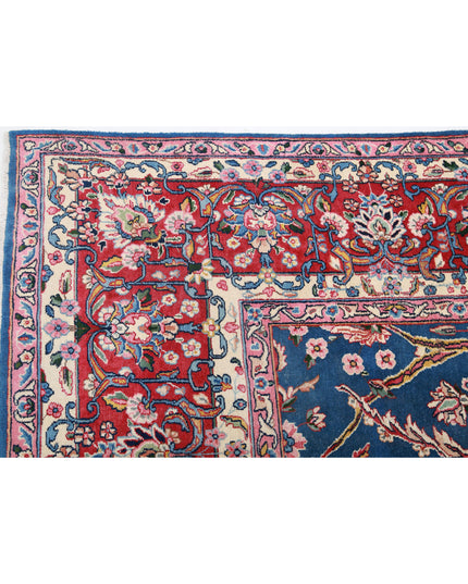 Kerman 9' 9" X 13' 5" Hand Knotted Wool Rug 9' 9" X 13' 5" (297 X 409) / Blue / Wool