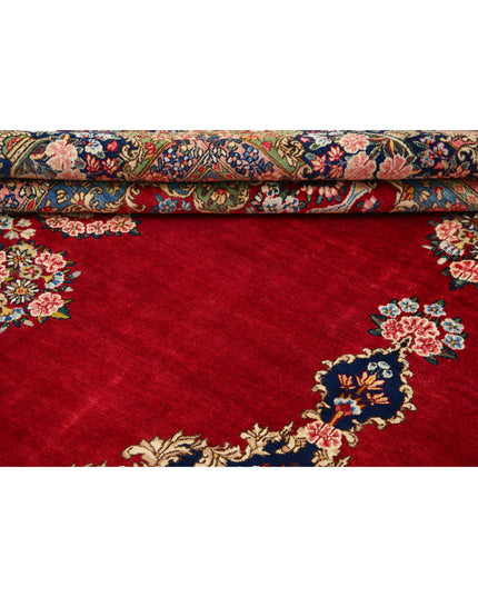 Kerman 9' 11" X 13' 9" Hand Knotted Wool Rug 9' 11" X 13' 9" (302 X 419) / Red / Wool