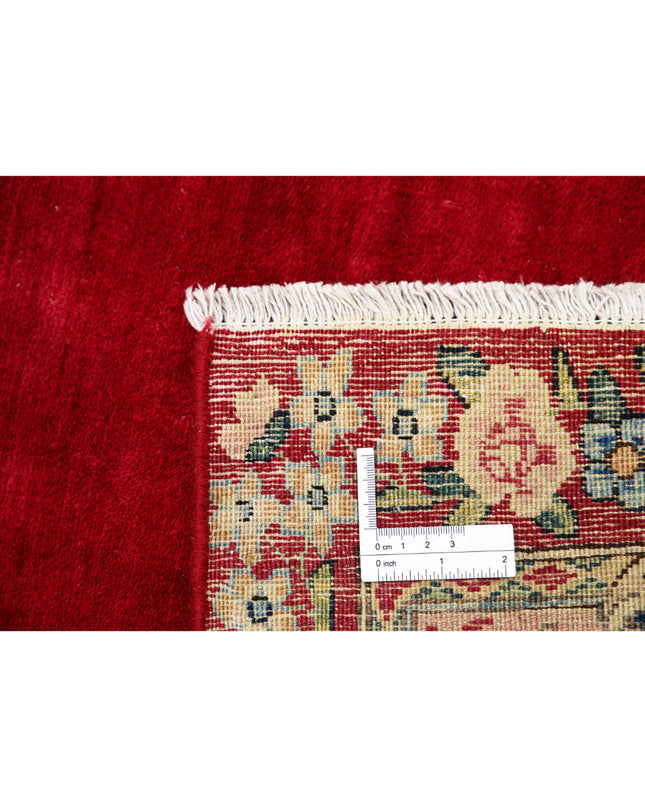 Kerman 9' 11" X 13' 9" Hand Knotted Wool Rug 9' 11" X 13' 9" (302 X 419) / Red / Wool