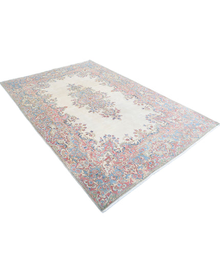 Kerman 5' 10" X 8' 11" Hand Knotted Wool Rug 5' 10" X 8' 11" (178 X 272) / Ivory / Wool