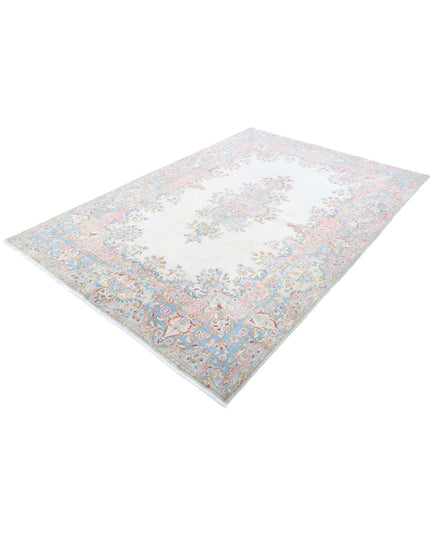 Kerman 5' 10" X 8' 11" Hand Knotted Wool Rug 5' 10" X 8' 11" (178 X 272) / Ivory / Wool