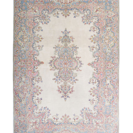 Kerman 5' 10" X 8' 11" Hand Knotted Wool Rug 5' 10" X 8' 11" (178 X 272) / Ivory / Wool