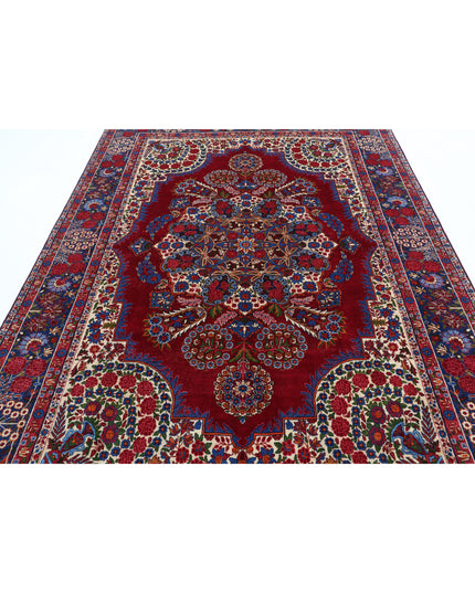 Kerman 6' 11" X 9' 9" Hand Knotted Wool Rug 6' 11" X 9' 9" (211 X 297) / Red / Wool