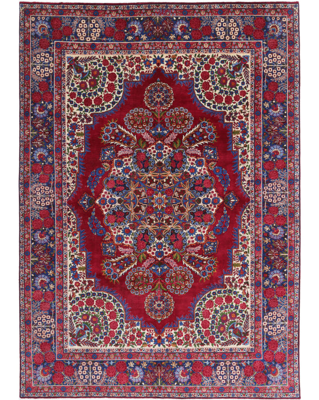 Kerman 6' 11" X 9' 9" Hand Knotted Wool Rug 6' 11" X 9' 9" (211 X 297) / Red / Wool