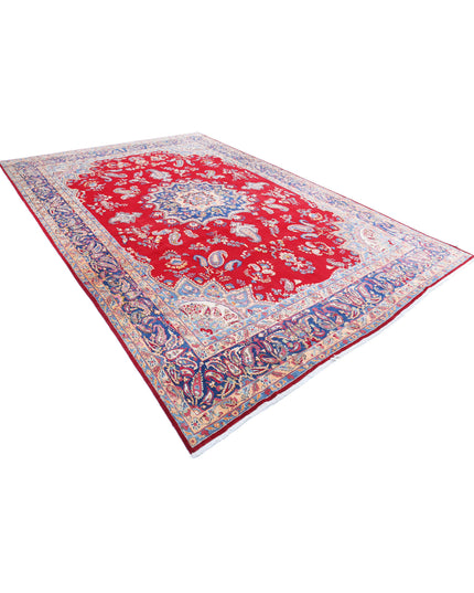 Kerman 8' 5" X 12' 7" Hand Knotted Wool Rug 8' 5" X 12' 7" (257 X 383) / Red / Wool