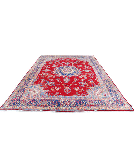 Kerman 8' 5" X 12' 7" Hand Knotted Wool Rug 8' 5" X 12' 7" (257 X 383) / Red / Wool