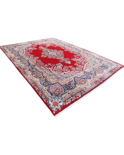 Kerman 9' 6" X 13' 2" Hand Knotted Wool Rug 9' 6" X 13' 2" (290 X 401) / Red / Wool