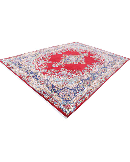 Kerman 9' 6" X 13' 2" Hand Knotted Wool Rug 9' 6" X 13' 2" (290 X 401) / Red / Wool