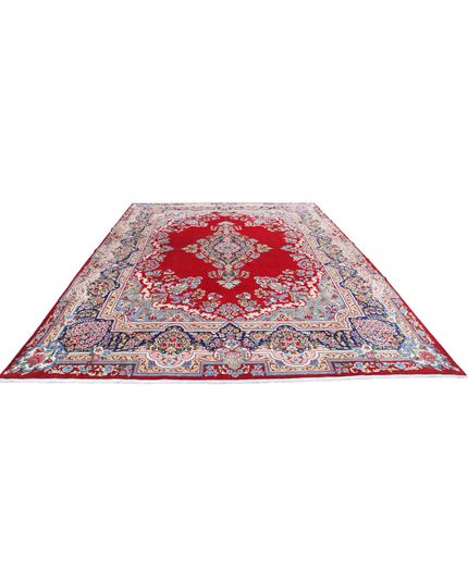Kerman 9' 6" X 13' 2" Hand Knotted Wool Rug 9' 6" X 13' 2" (290 X 401) / Red / Wool