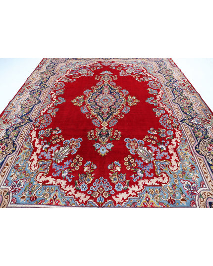 Kerman 9' 6" X 13' 2" Hand Knotted Wool Rug 9' 6" X 13' 2" (290 X 401) / Red / Wool