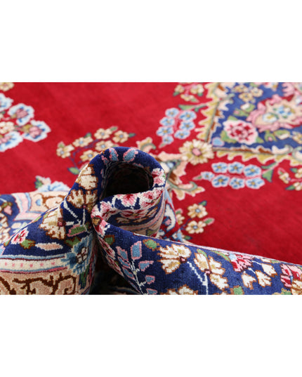 Kerman 9' 6" X 13' 2" Hand Knotted Wool Rug 9' 6" X 13' 2" (290 X 401) / Red / Wool
