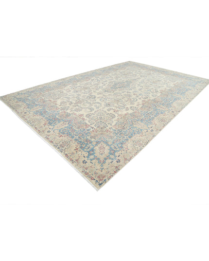 Kerman 10' 8" X 16' 9" Hand Knotted Wool Rug 10' 8" X 16' 9" (325 X 511) / Ivory / Wool