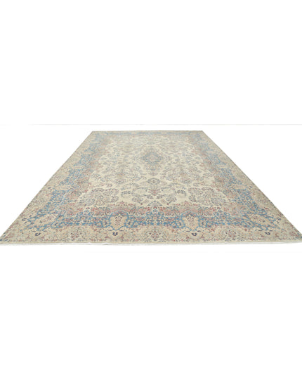 Kerman 10' 8" X 16' 9" Hand Knotted Wool Rug 10' 8" X 16' 9" (325 X 511) / Ivory / Wool