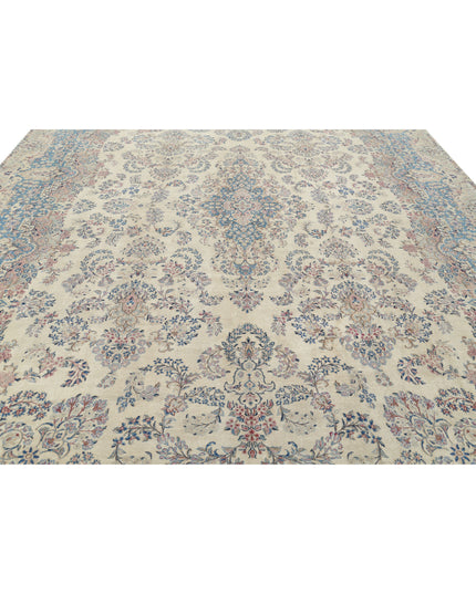 Kerman 10' 8" X 16' 9" Hand Knotted Wool Rug 10' 8" X 16' 9" (325 X 511) / Ivory / Wool