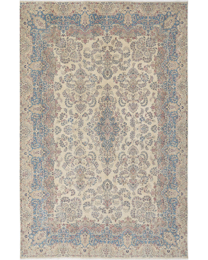 Kerman 10' 8" X 16' 9" Hand Knotted Wool Rug 10' 8" X 16' 9" (325 X 511) / Ivory / Wool