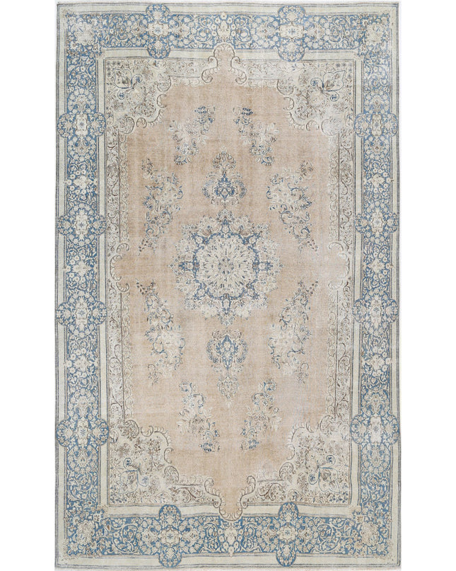 Kerman 9' 10" X 16' 2" Hand Knotted Wool Rug 9' 10" X 16' 2" (300 X 493) / Taupe / Wool