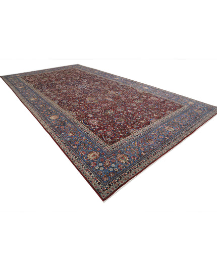 Kerman 10' 8" X 20' 2" Hand Knotted Wool Rug 10' 8" X 20' 2" (325 X 615) / Burgundy / Wool