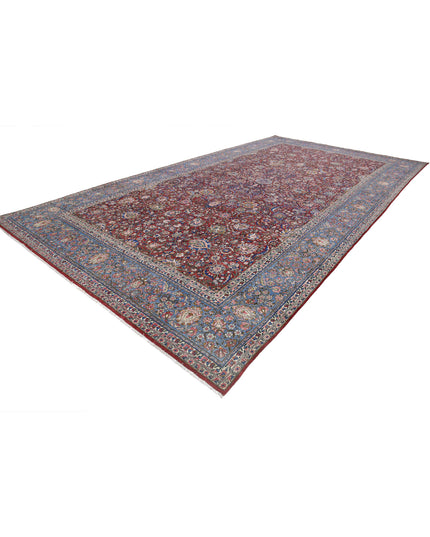 Kerman 10' 8" X 20' 2" Hand Knotted Wool Rug 10' 8" X 20' 2" (325 X 615) / Burgundy / Wool