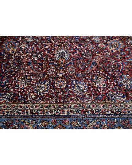 Kerman 10' 8" X 20' 2" Hand Knotted Wool Rug 10' 8" X 20' 2" (325 X 615) / Burgundy / Wool